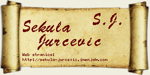 Sekula Jurčević vizit kartica